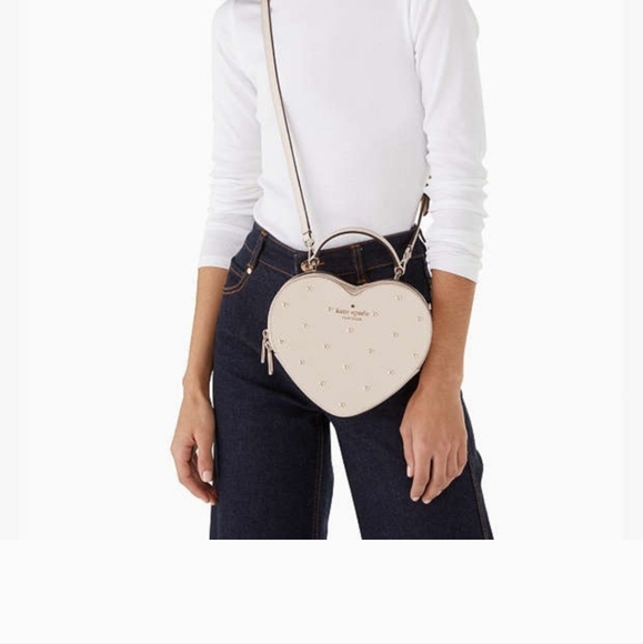 Kate Spade New With Tags!! Love Shack Embellished Heart Shaped Purse - Picture 9 of 12
